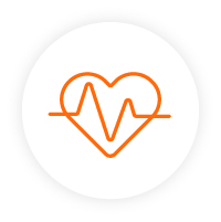 Icon of a heart rhythm as measured by an ECG.