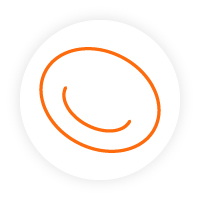 Icon of a blood cell. Icon of a blood cell.