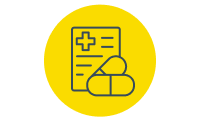 Icon to represent a dosing sheet. Icon to represent a dosing sheet.