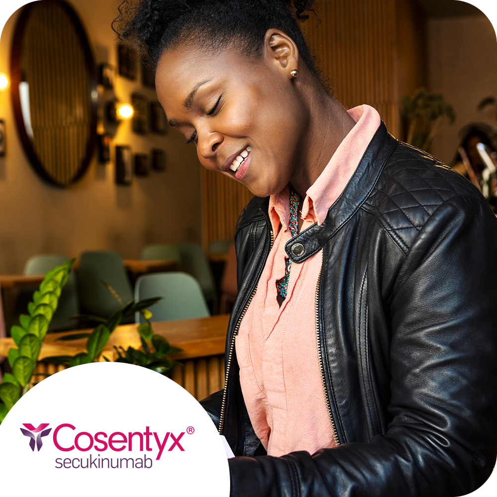 Hero banner. Cosentyx® (secukinumab) logo. Hero banner. Cosentyx® (secukinumab) logo.