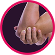 Circular image of an elbow. Circular image of an elbow.