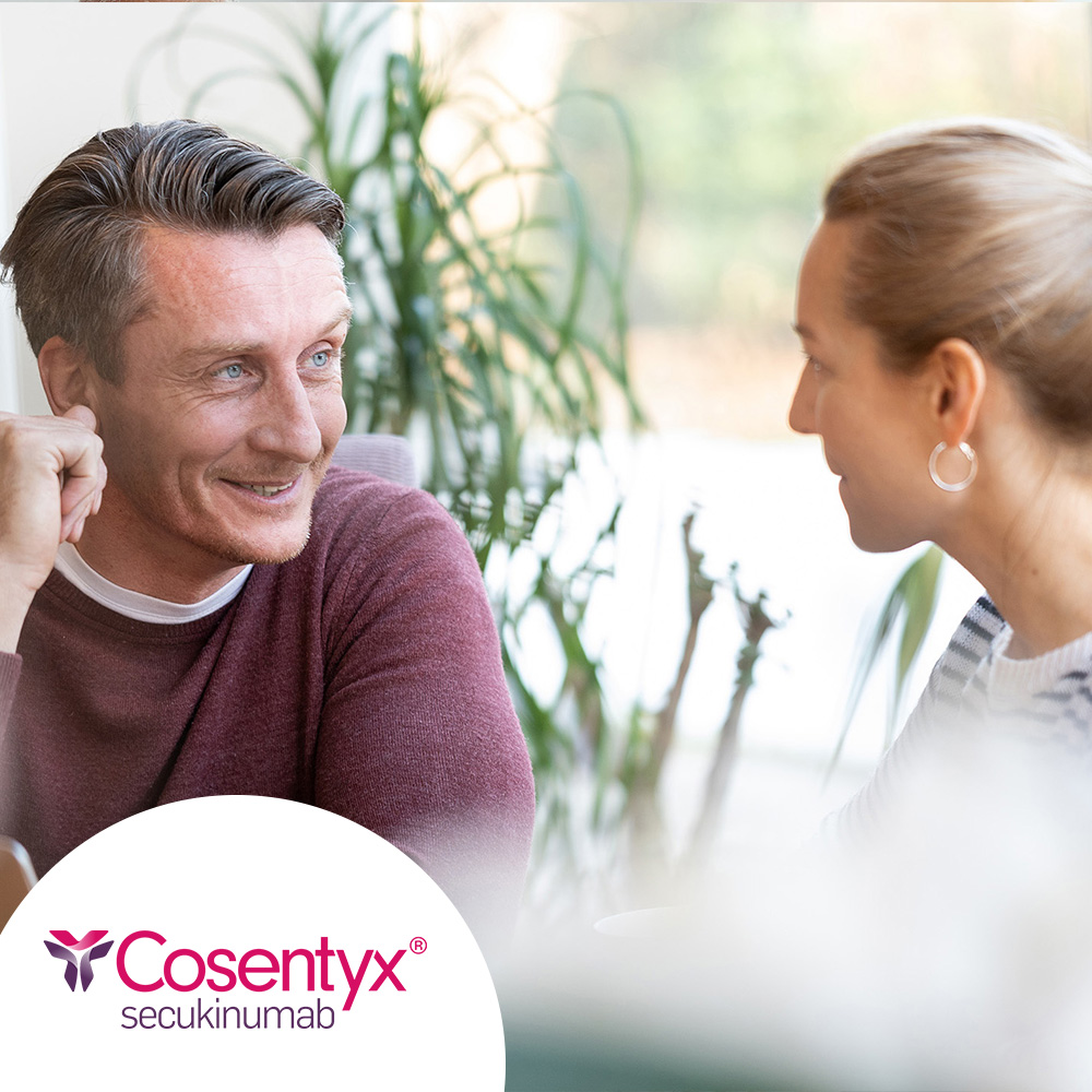 Top banner. COSENTYX® (secukinumab) logo. Minimal disease activity in psoriatic arthritis (PsA). Top banner. COSENTYX® (secukinumab) logo. Minimal disease activity in psoriatic arthritis (PsA).