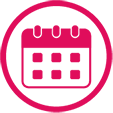 Icon of a calendar to represent long-term disease Icon of a calendar to represent long-term disease