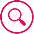 Icon of a magnifying glass Icon of a magnifying glass