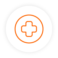 Icon of a circle with a pharmacy cross inside. Icon of a circle with a pharmacy cross inside.