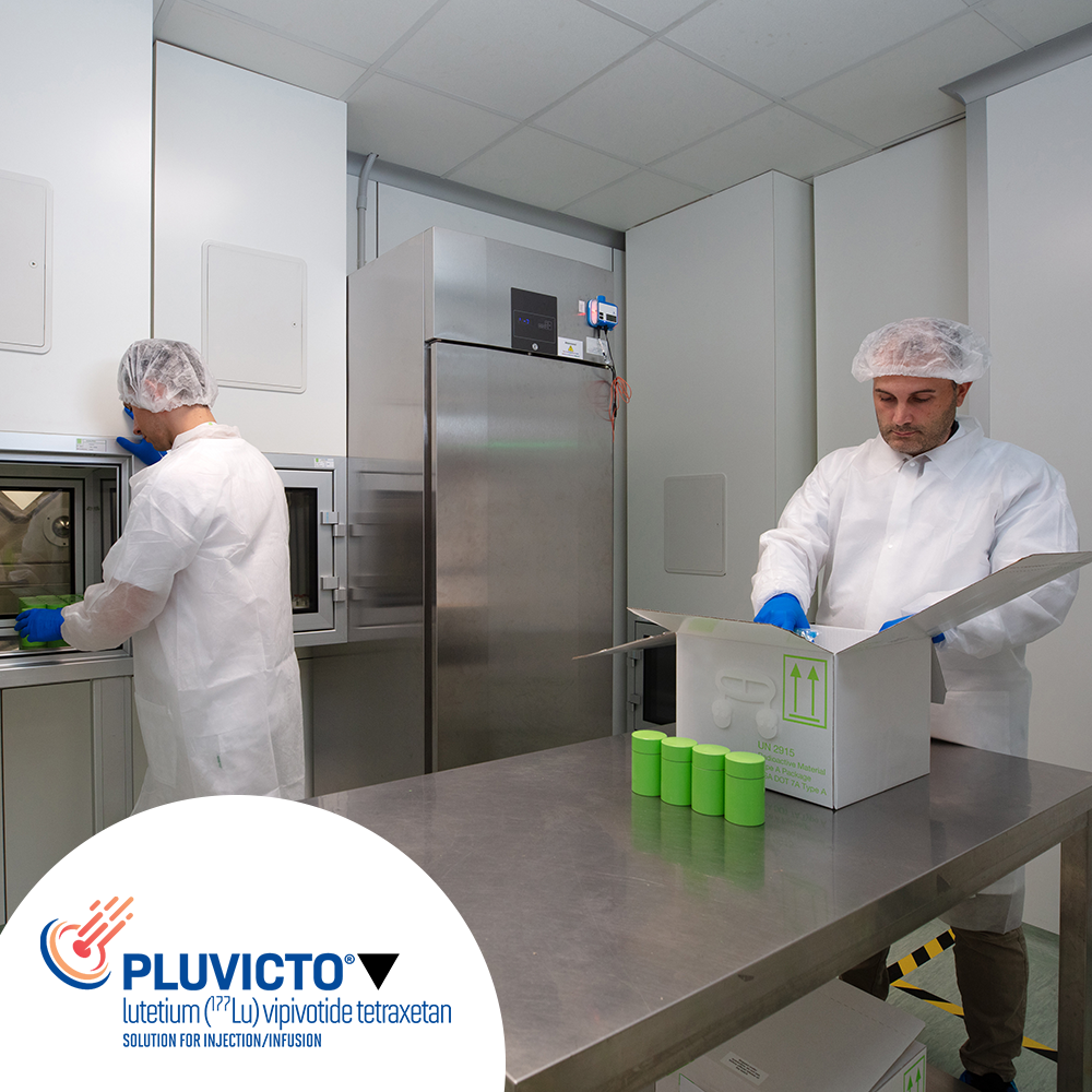 Hero banner. Pluvicto®▼ (lutetium Lu 177 vipivotide tetraxetan) logo.