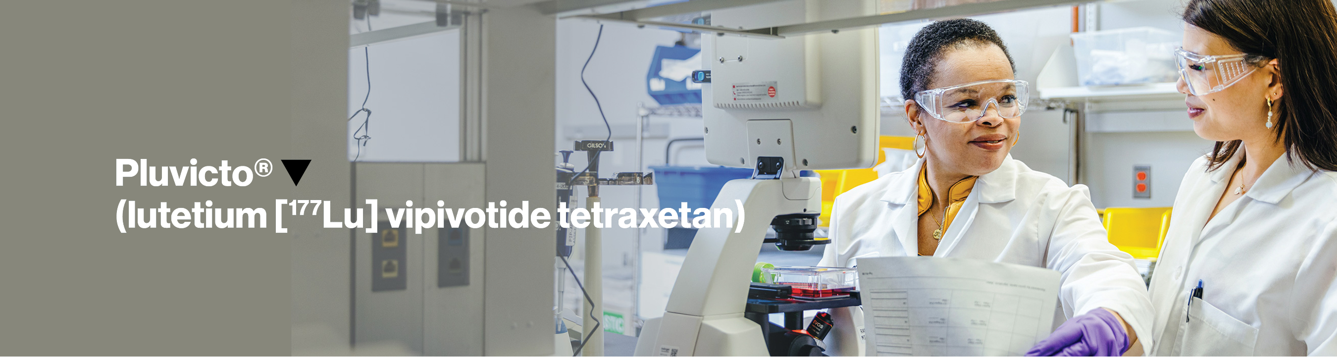 Hero banner. Pluvicto®▼ (lutetium [177Lu] vipivotide tetraxetan).