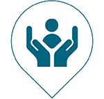 Icon of a person in a pair of hands.