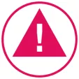Icon of a warning triangle