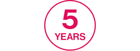Circle with the text ‘5 years’.