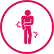 Icon of a person with inflammatory pain.