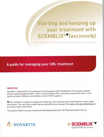 Preview image. Support booklet for patients prescribed SCEMBLIX.