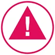 Icon of a warning triangle.