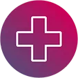Pharmacy cross icon.