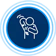 Itching icon representing physical symptoms.