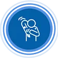 Itching icon representing symptoms.