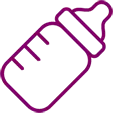Icon of a baby bottle.