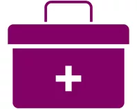 Icon of a portable medical box.