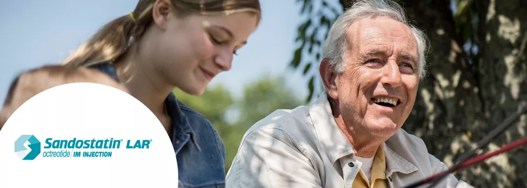 Hero banner. SANDOSTATIN® LAR® (octreotide acetate) logo.