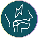 Icon to represent trouble swallowing.