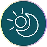 Icon of a sun and a moon.