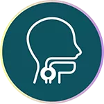 Icon to represent infections of the nose and throat.