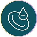 Icon to represent lower level of haemoglobin.