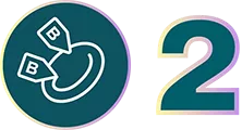 Icon to represent Factor B protein and the number 2.