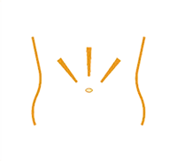 Icon to represent abdominal discomfort.