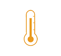 Thermometer icon to represent fever.