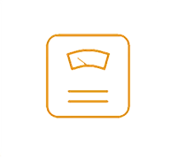 Bathroom scales icon.