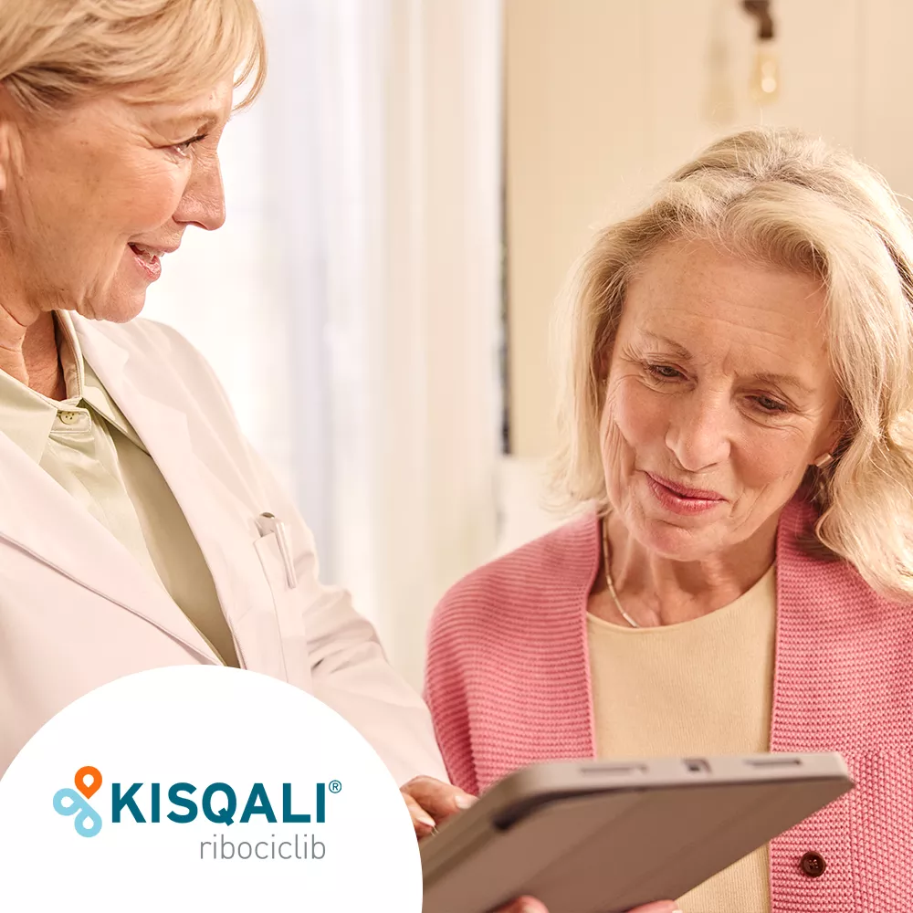 Hero Banner.  KISQALI® (ribociclib) logo.