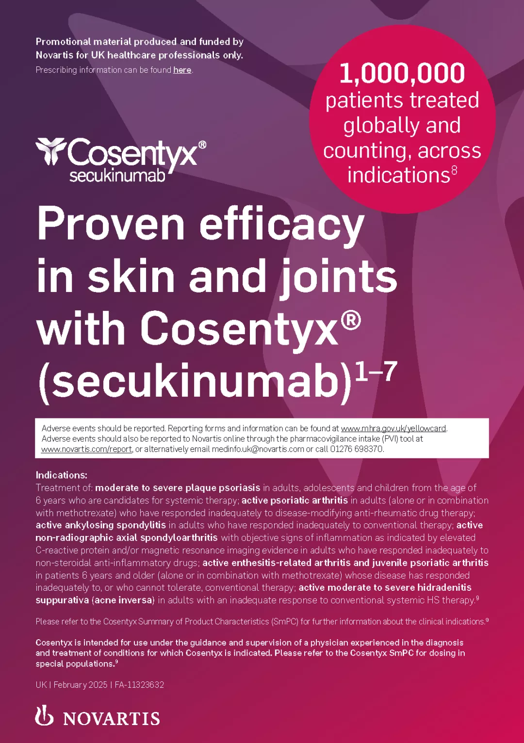 Preview image. Efficacy with Cosentyx.