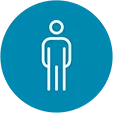 Icon of a person to represent patients.