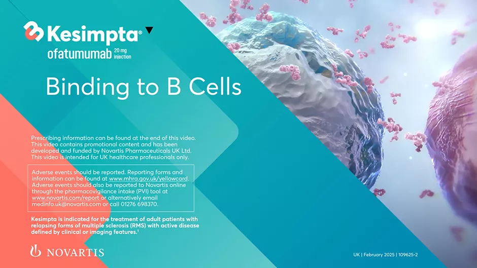 Thumbnail image of Kesimpta Binding to B Cells video.