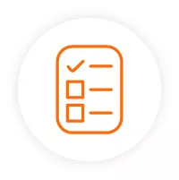 Icon of a clipboard with check boxes representing additional monitoring.