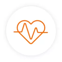 Icon of a heart rhythm as measured by an ECG.