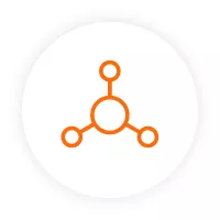 Icon of a chemical structure of a molecule.