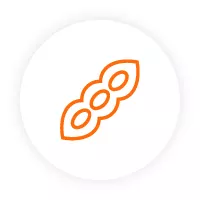 Icon of a soya bean.