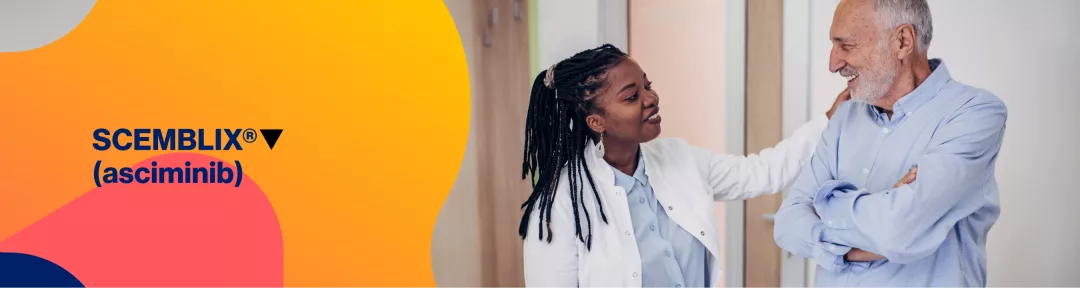 SCEMBLIX®▼ (asciminib) hero image.