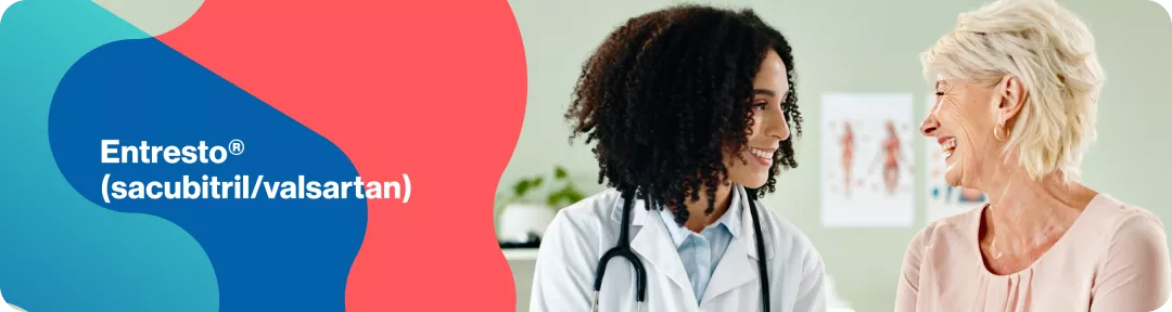 Hero Banner. Entresto® (sacubitril/valsartan) logo.
