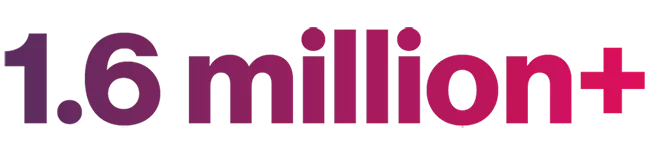 1.6 million plus.