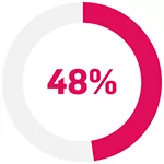 Pie chart with the figure 48%.