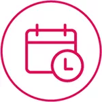 Calendar icon to represent early indication of the risk of joint damage.