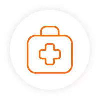 Icon of a briefcase with a pharmacy cross on the front.