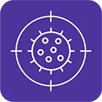 Icon to represent Radioligand therapy (RLT).