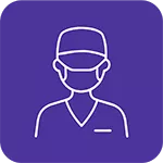 Icon of a surgeon to represent surgery.