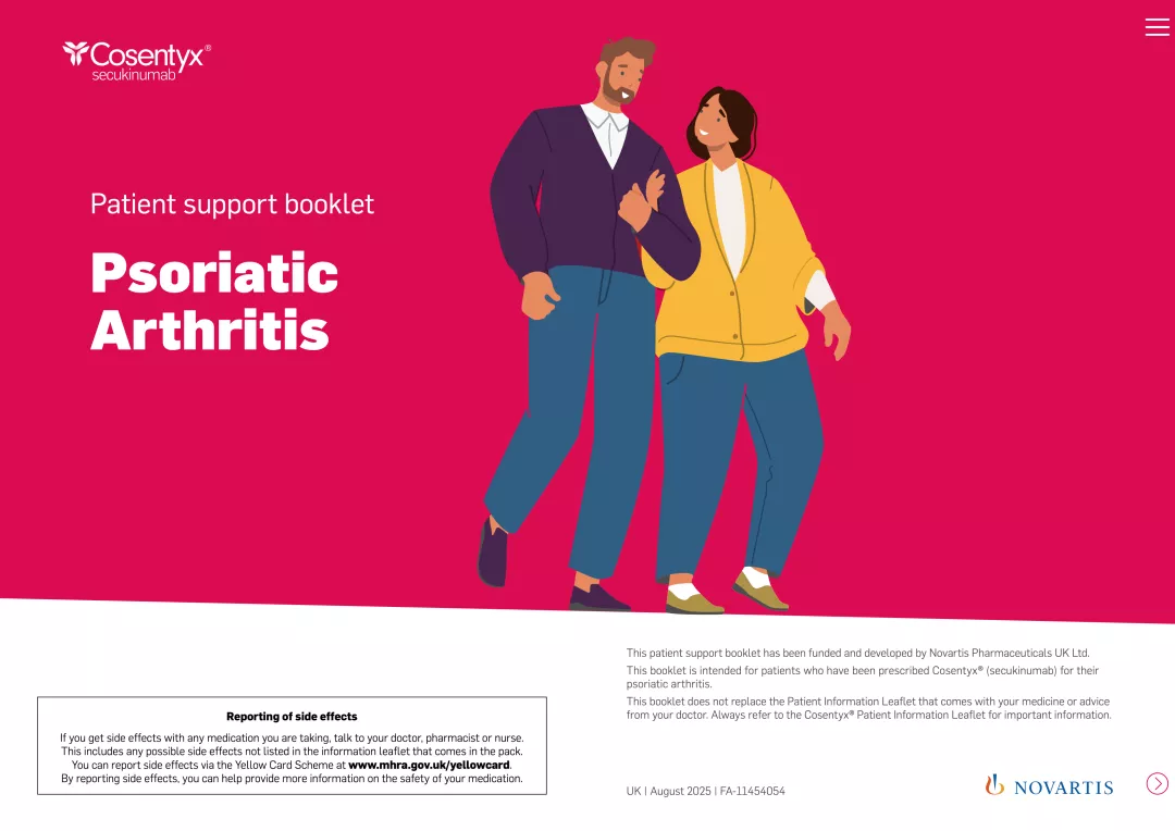 Preview image. Psoriatic arthritis (PsA) patient pack.
