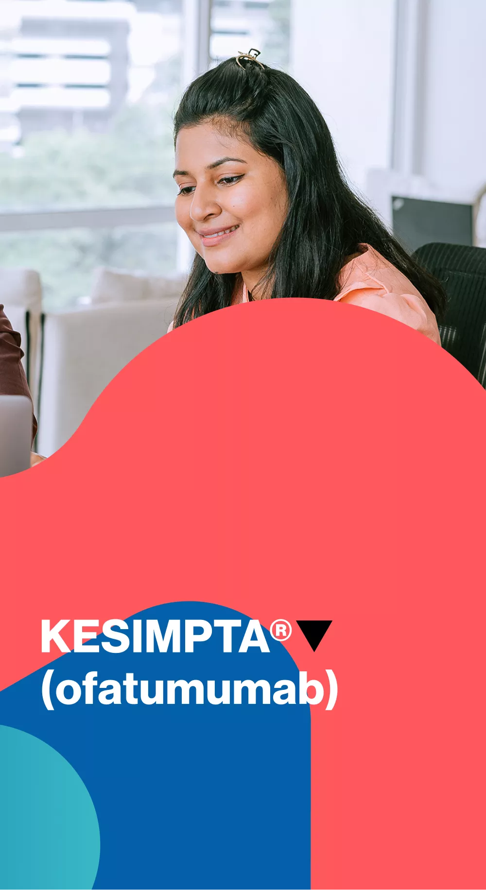 Hero banner. KESIMPTA®▼ (ofatumumab) logo.