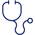 Icon of a stethoscope.